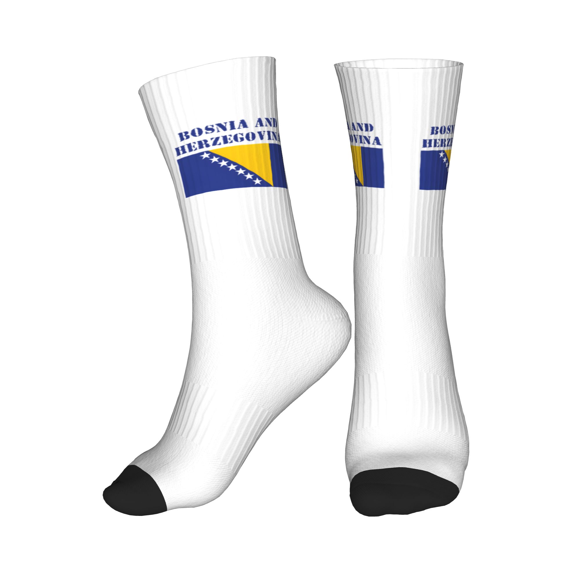Dress Sock Men - ถุงเท้าลายธงชาติบอสเนียและเฮอร์เซโกวีนาสำหรับผู้ชาย ถุงเท้าข้อสั้นพิมพ์ลาย 3 มิติ ระบายอากาศได้ดี ให้ความอบอุ่น