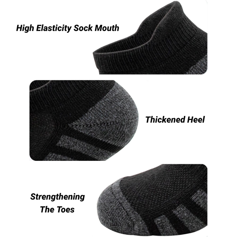 Athletic Sock Cushion - ถุงเท้ากีฬาสำหรับวิ่ง แบบข้อสั้น 3 คู่ สำหรับชายและหญิง บุรองรับแรงกระแทก
