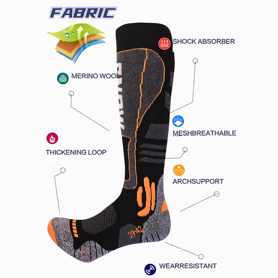 ถุงเท้าสกียาวถึงเข่า ทำจากขนแก - Thermal Sock Winter บทวิจารณ์และราคา