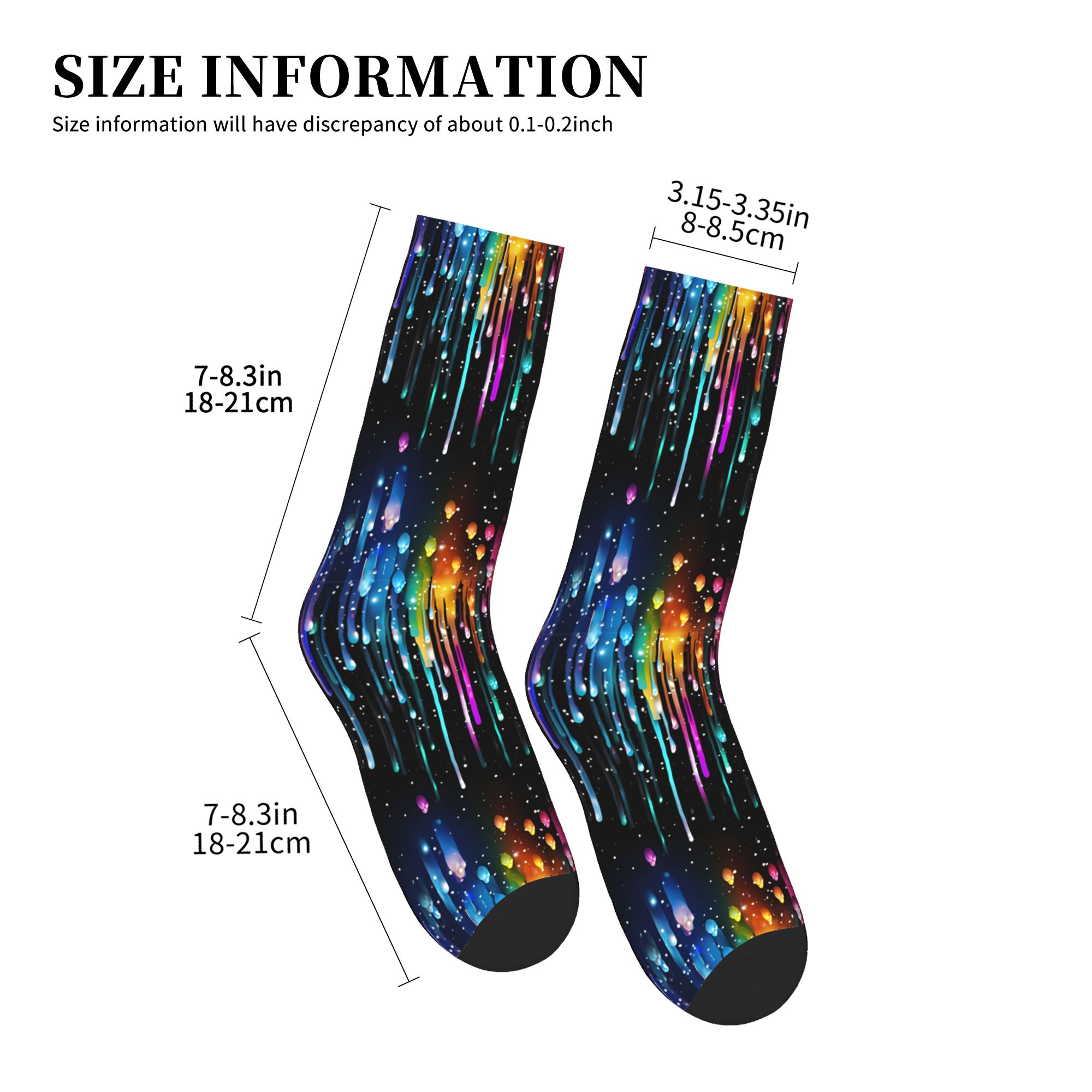 ถุงเท้าลายสายรุ้งน้ำหยดสำหรับผ - Dress Sock Men บทวิจารณ์และราคา