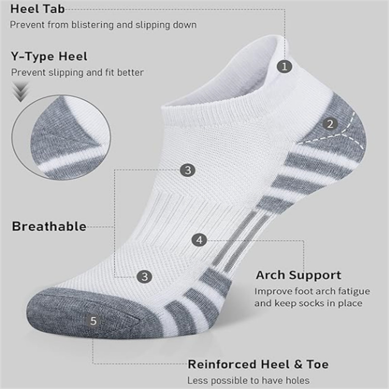 ถุงเท้ากีฬาข้อสั้นแบบมีแผ่นรอง - Ankle Sock Low Cut บทวิจารณ์และราคา