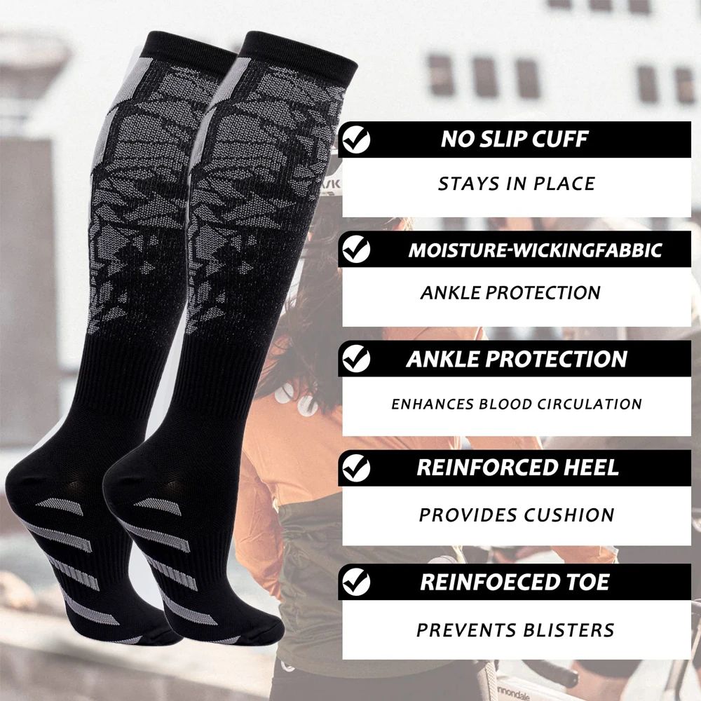 WRELS ถุงเท้าวิ่งแบบบีบอัด 1/2 - Athletic Sock Cushion บทวิจารณ์และราคา