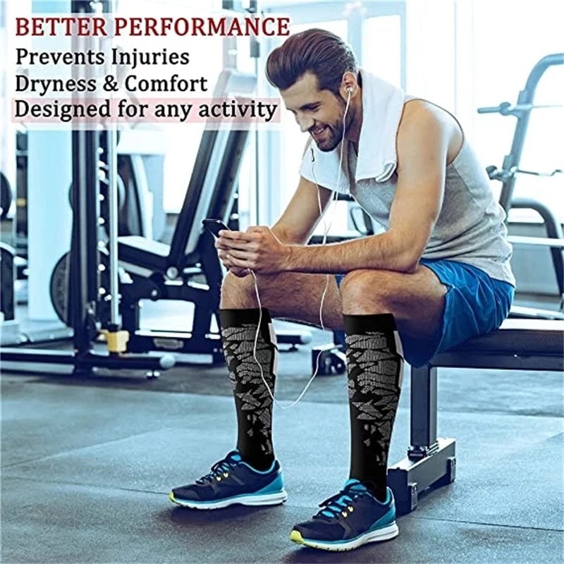 WRELS ถุงเท้าวิ่งแบบบีบอัด 1/2 - Athletic Sock Cushion บทวิจารณ์และราคา