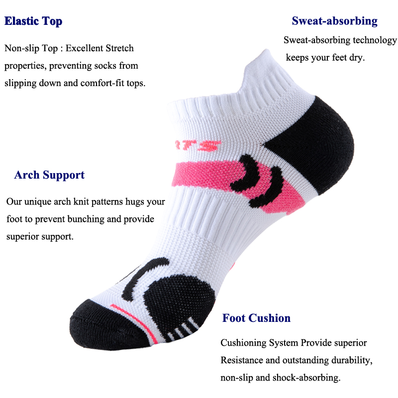 WRELS ถุงเท้ากีฬา 1/2/3 คู่ ถุ - Athletic Sock Cushion บทวิจารณ์และราคา
